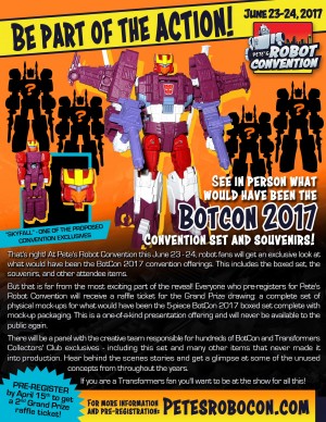 Transformers News: Reveal and Competition of Proposed Botcon 2017 exclusive Skyfall and four other figures