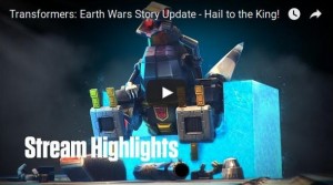 Transformers News: April Fools': Transformers: Earth Wars Story Update - All Hail The King
