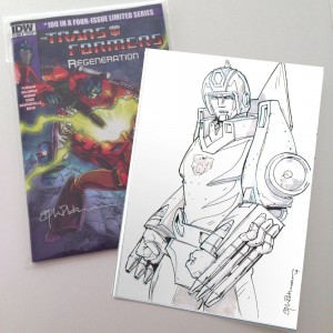 Transformers News: Andrew Wildman Transformers: Regeneration One #100 Variant Covers with Rodimus Sketch Auctions