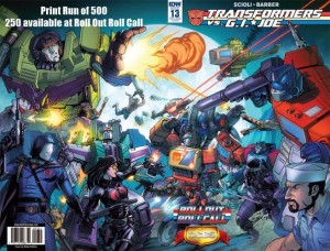 Transformers News: IDW Transformers vs. G.I. Joe #13 Atkins / Lafuente Roll Out Roll Call Variant Cover