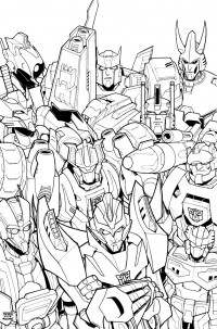 Transformers News: Nick Roche Shares Lineart for More Than Meets The Eye Issue 1 Cover