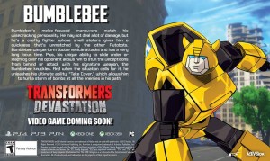 Transformers News: New Transformers: Devastation Trailer and Bio Featuring Bumblebee