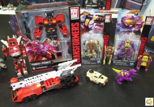 Transformers News: In Hand Images of Power of the Primes Cindersaur, Inferno and Outback from Australia Toy Fair