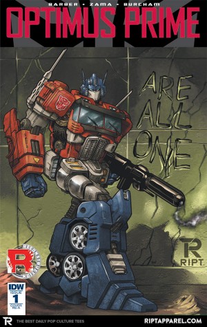 Transformers News: RIPT Apparel Exclusive IDW Optimus Prime #1 Variant Cover by Tim Lim