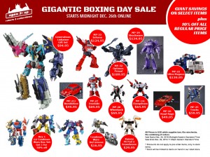 Transformers News: Ages Three and Up - Gigantic Boxing Day Sale Is Live!