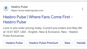 Hasbro Warns Fans that Current Preorder Prices will end May 9th