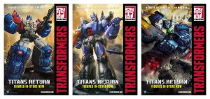 Transformers News: Massive full size poster advertisements for Titans Return Galvatron, Powermaster Optimus Prime, Fortress Maximus