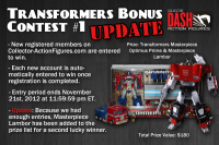 Transformers News: DASH is Now Giving Away a Masterpiece Prime AND Lambor (and entering is easy)