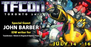 Transformers News: IDW Writer John Barber to Attend TFcon Toronto 2017