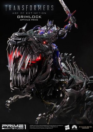 Transformers News: Prime 1 Studios MMTFM-05 Grimlock and Optimus Prime (Age of Extinction)
