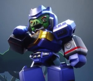 Transformers News: Angry Birds Transformers Character Clip - Chef Pig as Soundwave