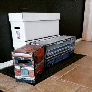 Transformers News: Boxes in Action Transformers Optimus Prime Truck Custom Longbox
