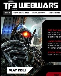 Transformers News: TF3 Webwars Online Game