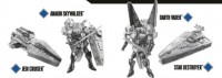 Transformers News: Instructions for Star Wars Darth Vader / Anakin Skywalker Crossover Quadchanger