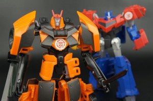 Transformers News: New Galleries: Robots In Disguise Warrior Class Drift and Optimus Prime