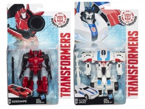 Transformers News: New In Package Images of Robots in Disguise Warriors Sideswipe and Jazz