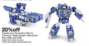 Transformers News: Steal of a Deal - Target Running 20% Off Coupon for All Transformers