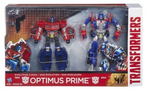 Transformers News: First Look at Age of Extinction Optimus Prime Evolution 2-Pack