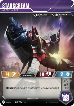 Transformers News: Starscream revealed for the Official Transformers Trading Card Game