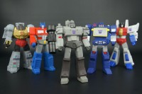 Transformers News: New Galleries: SDCC 2013 Titan Guardians Optimus Prime, Megatron, Grimlock, Starscream and Soundwave