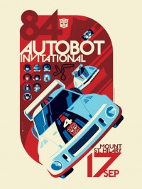 Transformers News: New Transformers Print from Acidfree Gallery, "AUTOBOT Invitational"