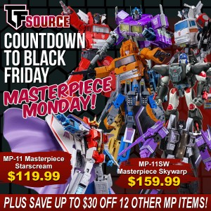 Transformers News: TFSource Countdown to Black Friday - DAY 1 - Masterpiece Monday!