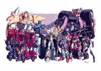 Transformers News: Nick Roche Auto Assembly 2013 'More Than Meets the Bad Guys' Print