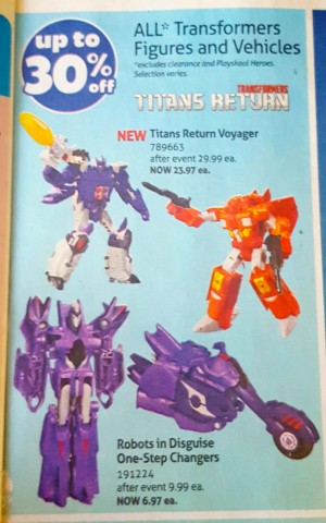 Transformers News: Sale of up to 30% Off on all Transformers at Toysrus Canada