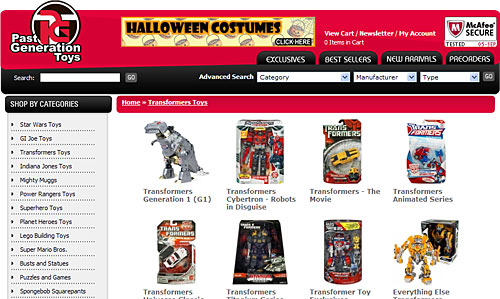 Transformers News: New Seibertron.com Sponsor: PastGenerationToys.com!