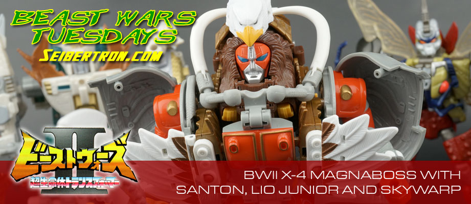 Transformers News: New Galleries: Beast Wars II X-4 Magnaboss with Lio Junior, Santon and Skywarp
