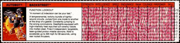 Transformers Tech Spec: Backstreet