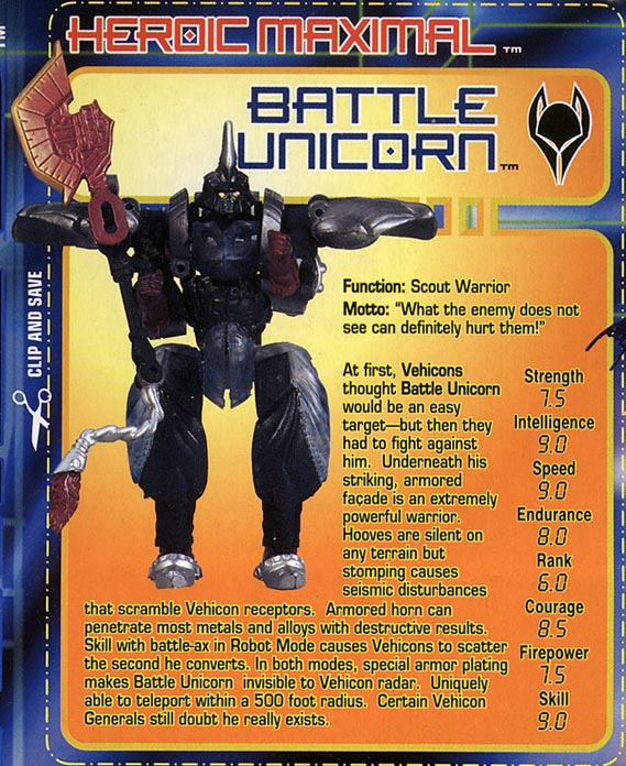 Transformers Tech Spec: Battle Unicorn