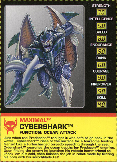 Transformers Tech Spec: Cybershark
