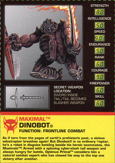 Transformers Tech Spec: Dinobot