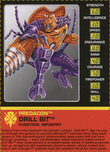 Transformers Tech Spec: Drill Bit