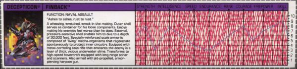 Transformers Tech Spec: Finback