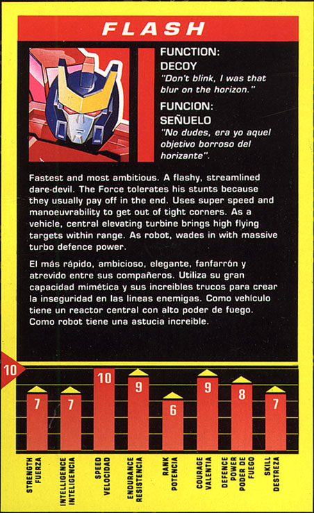 Transformers Tech Spec: Flash