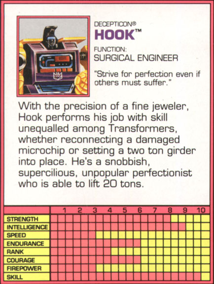 Transformers Tech Spec: Hook