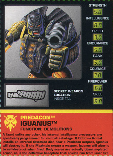 Transformers Tech Spec: Iguanus