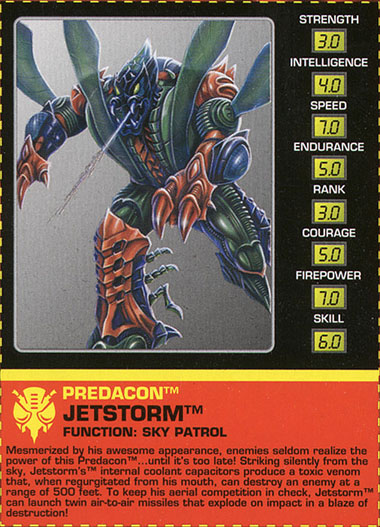 Transformers Tech Spec: Jetstorm