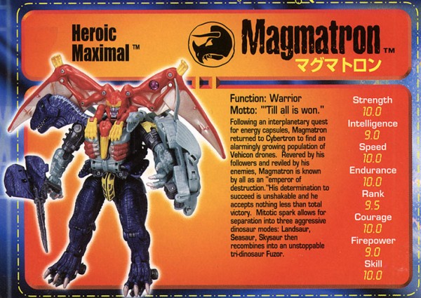 Transformers Tech Spec: Magmatron