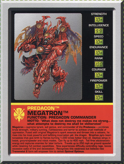 Transformers Tech Spec: Megatron