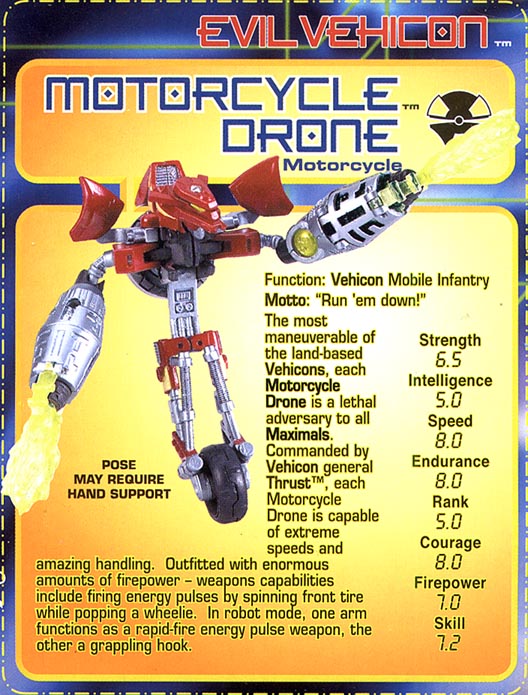 Transformers Tech Spec: Motorcycle Drone