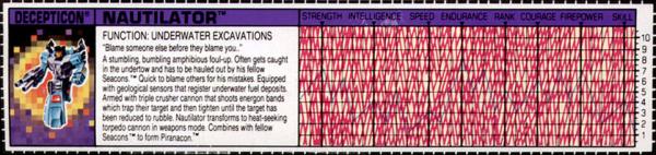 Transformers Tech Spec: Nautilator