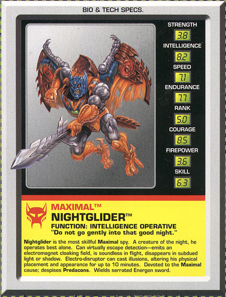 Transformers Tech Spec: Nightglider