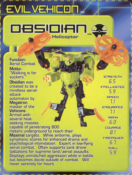 Transformers Tech Spec: Obsidian