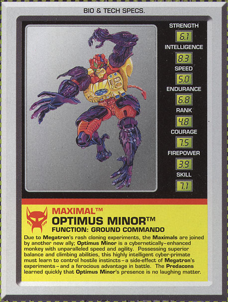 Transformers Tech Spec: Optimus Minor