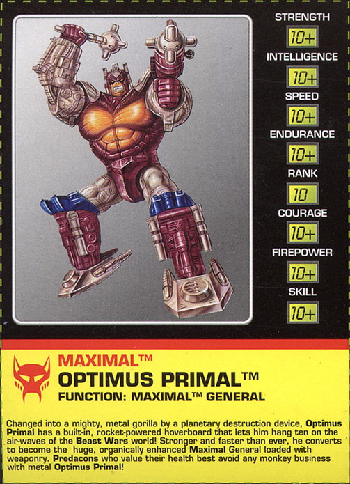 Transformers Tech Spec: Optimus Primal