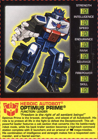 Transformers Tech Spec: Optimus Prime