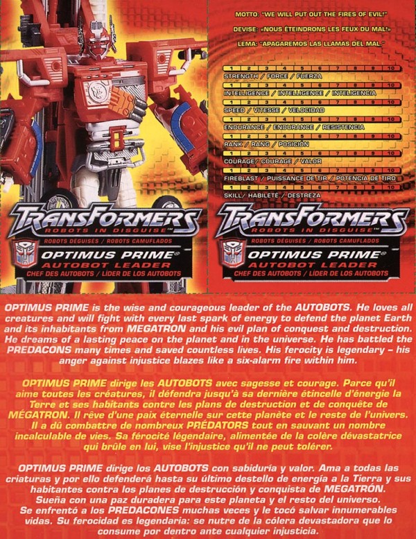 Transformers Tech Spec: Optimus Prime